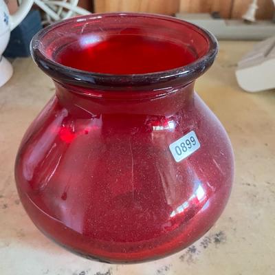 Red vase