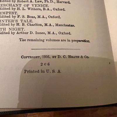 11 Antique Arden Shakespeare Collection Books c. 1916
