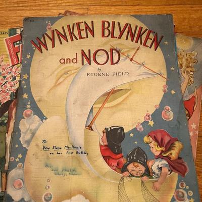 Antique Vintage Kids Childrens Books Lot