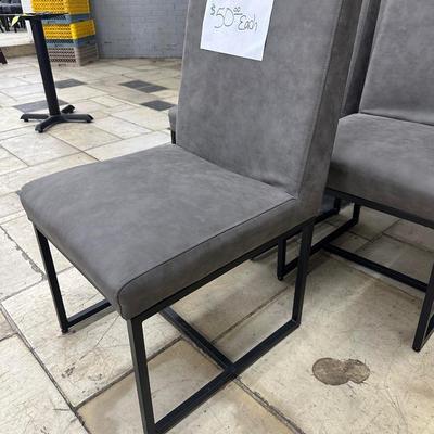 Lot 2: Seven Gray Chairs