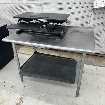 Lot 4: Prep Table & Computer Elevating Table