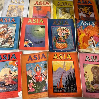 Antique Asia Magazine Lot - Full Year c. 1924