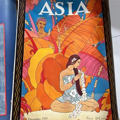 Antique Asia Magazine Lot - Full Year c. 1924