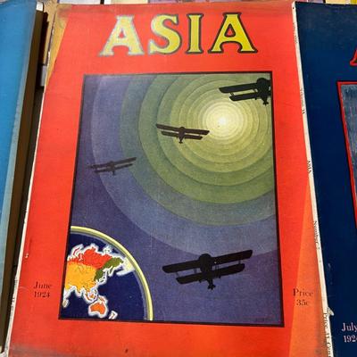 Antique Asia Magazine Lot - Full Year c. 1924