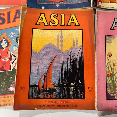 Antique Asia Magazine Lot - Full Year c. 1924