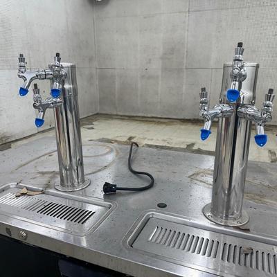 Lot 14: Six Tap Beer Refrigerator with attachments