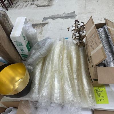 Lot 21: Misc Restaurant Supplies - takeout containers and decor