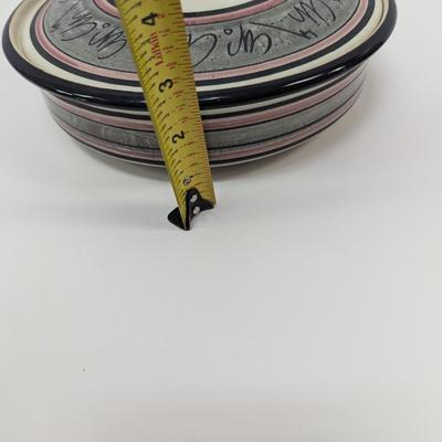 Hand Made Pottery Covered Casserole Dish with Tortilla Warmer Insert