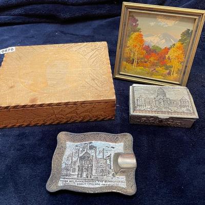 Decorative boxes and small fall pic