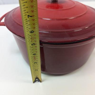 Enameled Cast Iron Pot with Lid - Approx 10" In Diameter
