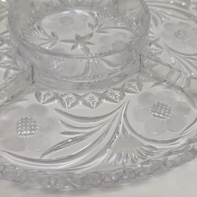 Heavy Crystal Condiment Platter