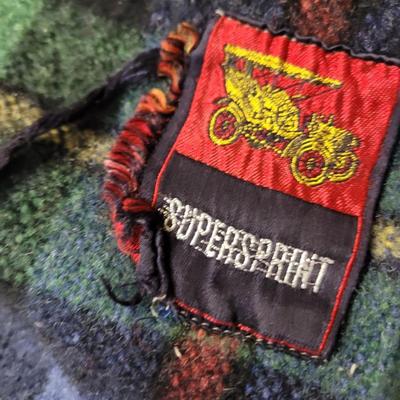 Collection of antique wool throws and blankets