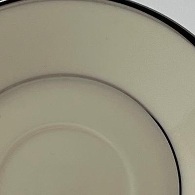 Rapture U.S. Lenox Silver Trim Saucer & Lenox Bud Vase