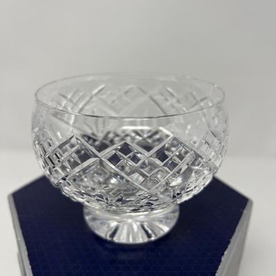 Stuart Crystal Vase and Metal Frog