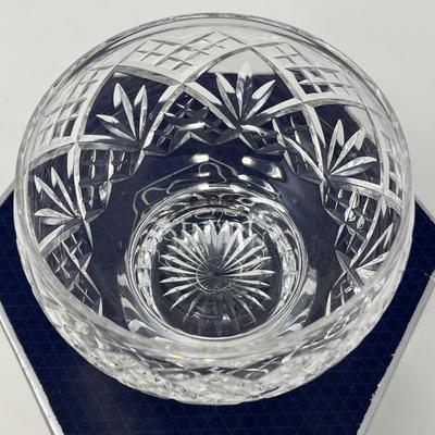 Stuart Crystal Vase and Metal Frog