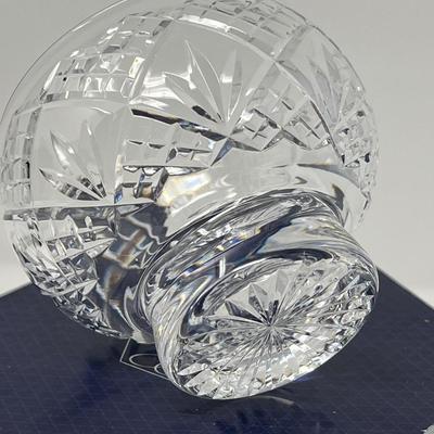 Stuart Crystal Vase and Metal Frog