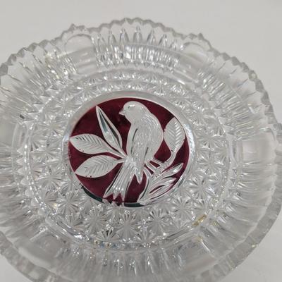 Crystal Serving Dishes - Creamer, Covered Sugar Bowl, Round Butter Dish With Lid