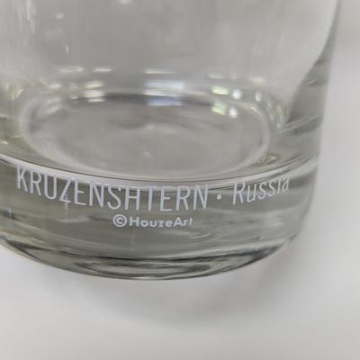 HouzeArt Old Fashioned Glasses With Ship Designs - Set of Six