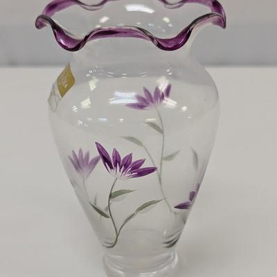 Lenox Etched 'Purple Iris' Flower Vase