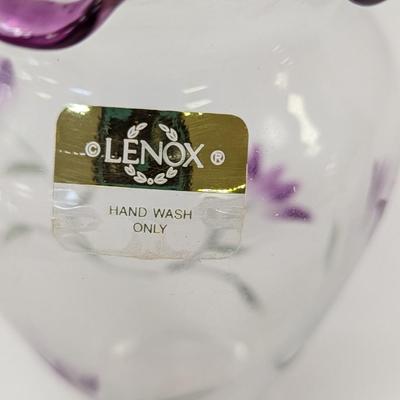 Lenox Etched 'Purple Iris' Flower Vase