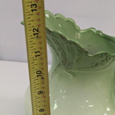 Iron Stone England Green Pitcher