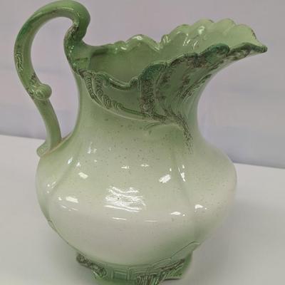Iron Stone England Green Pitcher