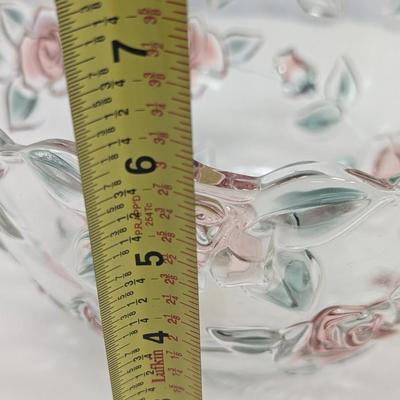Mikasa "Bella Rosa" Glass Serving Bowl - Approx 9" In Diameter