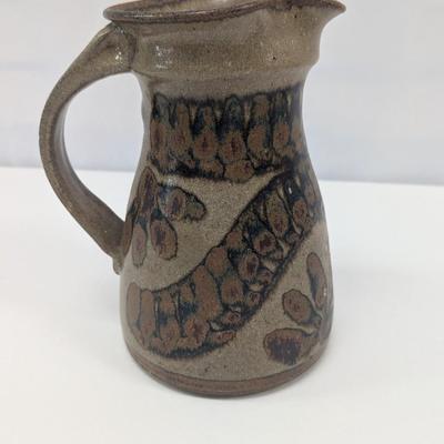 Hand Made Signed Pottery Pitcher