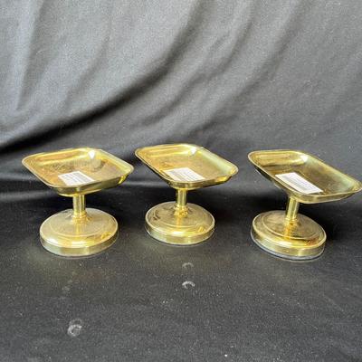 Lot 244 Brass soap dishes