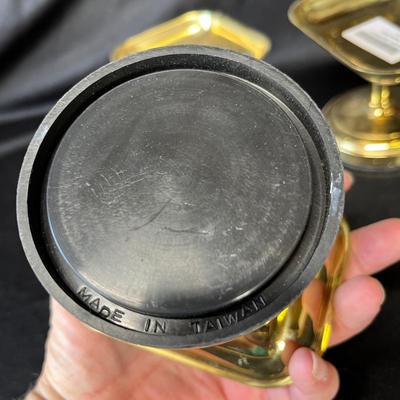 Lot 244 Brass soap dishes