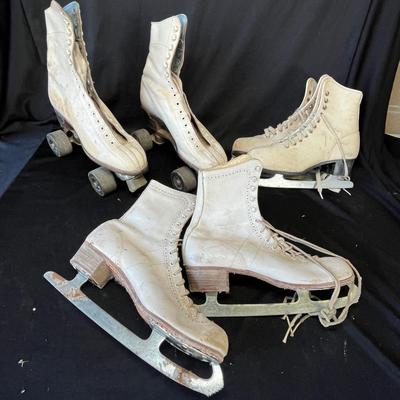 Lot 248 Vintage Ice Skates & Roller skates