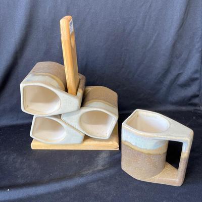 Lot 265 Stack Mugs on rack