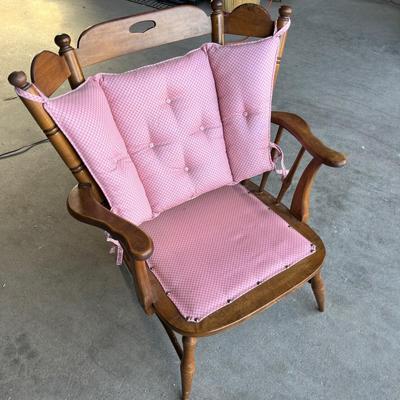 Lot 294 Vintage Maple Wing Back Chair