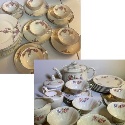 2 Vintage Porcelain Tea Sets