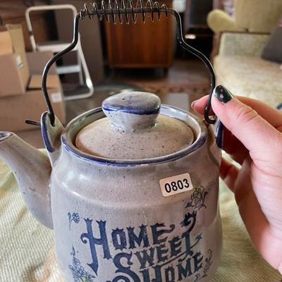 Home Sweet Home ceramic tea pot