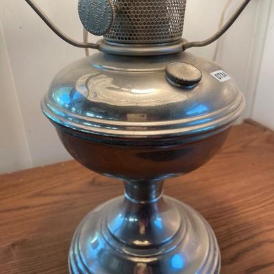 B&H Bradley Hubbard converted oil lamp w/frosted shade