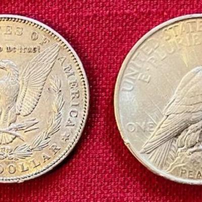 1883 Morgan Silver Dollar & 1922 Silver Dollar