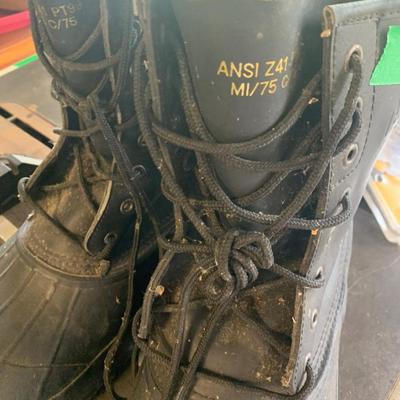 Steel Toe Lined Boots Size 10