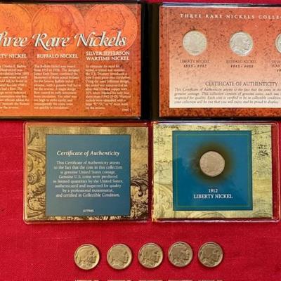 Lot Of 9 Vintage Nickels