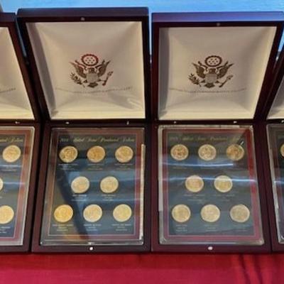 8 Sets Of United States Presidential Dollar Coins