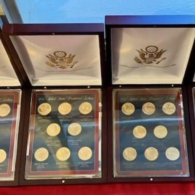8 Sets Of United States Presidential Dollar Coins