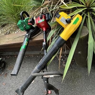 Two Weed Eaters & Blower Vacuum