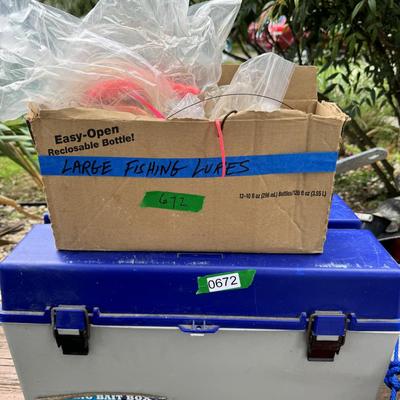 Plano Tackle Box with many Large Fishing Lures