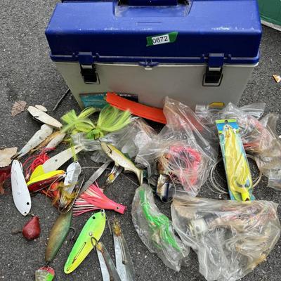 Plano Tackle Box with many Large Fishing Lures