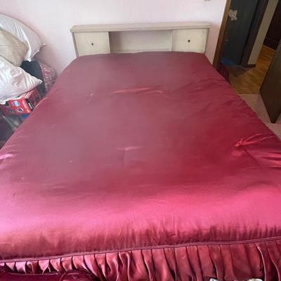 Full size bed and bedding
