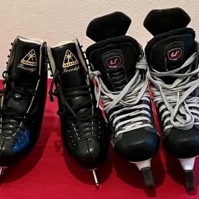 Two Pairs Of Men's Ice Skates