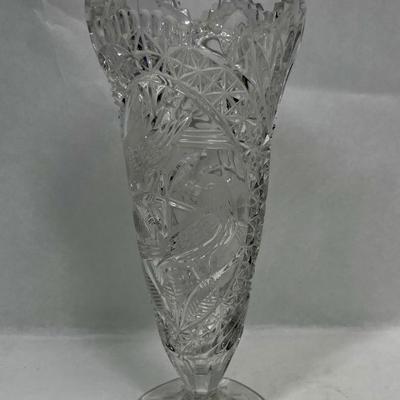 Tall Vintage HOFBAUER "BYRDES" Vase 10” High - Stunning Lead Crystal