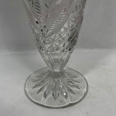 Tall Vintage HOFBAUER "BYRDES" Vase 10” High - Stunning Lead Crystal