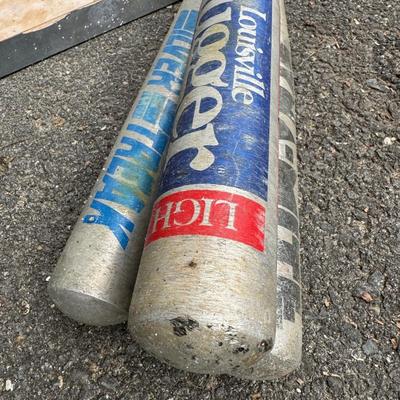 3 Softball Bats & Safe Slide Home Plate
