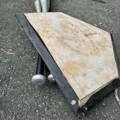 3 Softball Bats & Safe Slide Home Plate